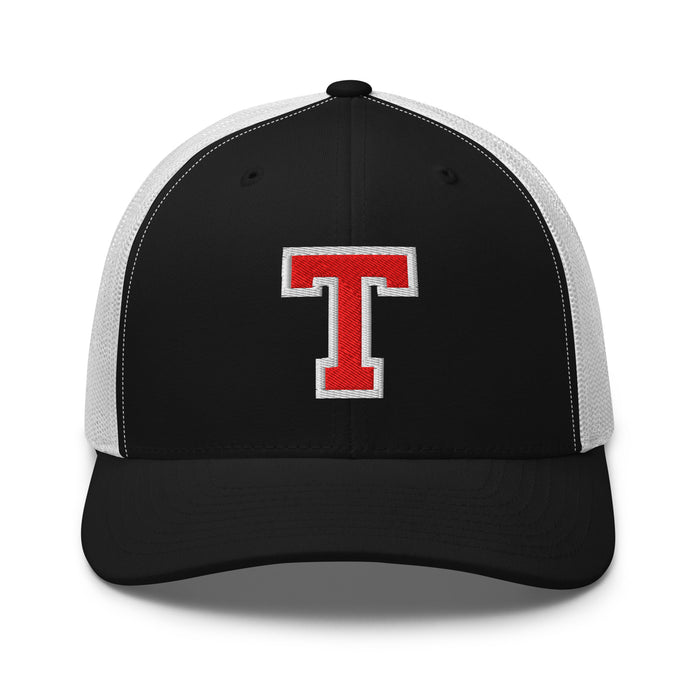 Tomball High School Cougars Trucker Cap 210 - black and white