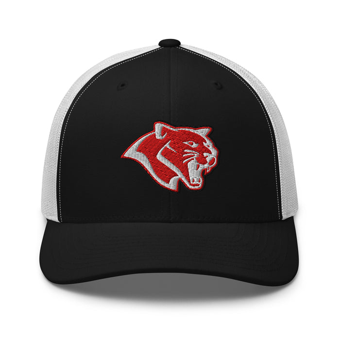 Tomball High School Cougars Trucker Cap 211 - Black and white