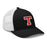 Profile view of Tomball High School Cougars Trucker Cap 210 - black and white
