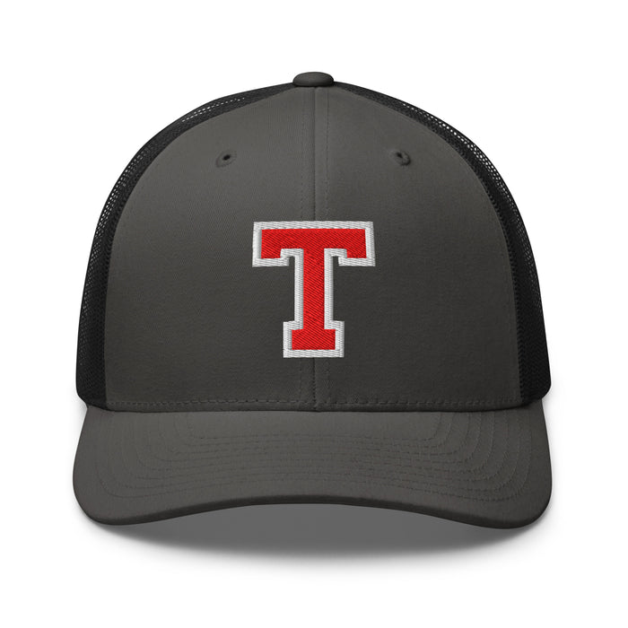 Tomball High School Cougars Trucker Cap 210 - charcoal and black