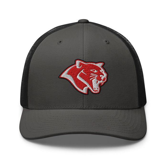 Tomball High School Cougars Trucker Cap 211 - charcoal and black