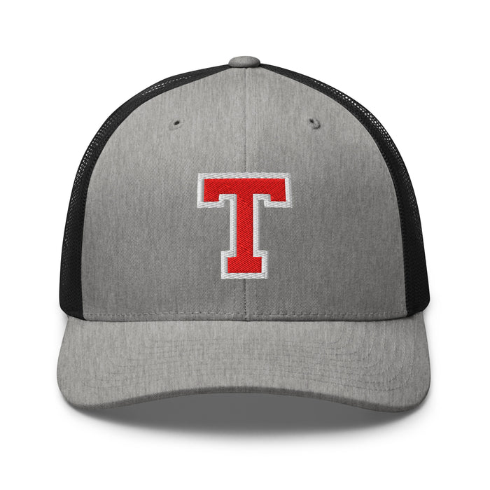Tomball High School Cougars Trucker Cap 210 - heather grey and black