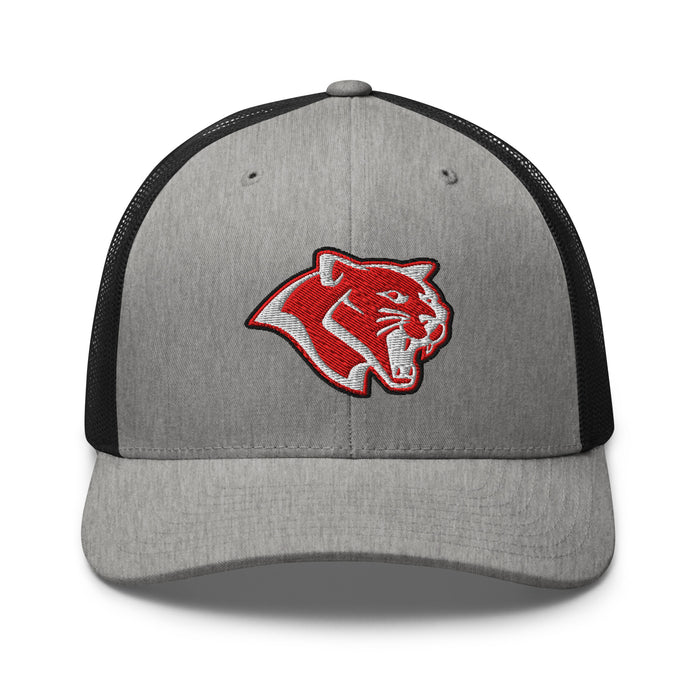 Tomball High School Cougars Trucker Cap 211 - heather grey and black