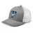 Profile view of Taylor High School Mustangs Trucker Cap 207 - white and grey