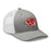 Profile view of Tomball High School Cougars Trucker Cap 211 - heather grey and white