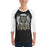 Man wearing Conroe High School Tigers Unisex 3/4 sleeve Raglan T-shirt 202