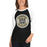 Woman wearing Conroe High School Tigers Unisex 3/4 sleeve Raglan T-shirt 203