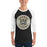 Man wearing Conroe High School Tigers Unisex 3/4 sleeve Raglan T-shirt 203