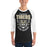 Man wearing Conroe High School Tigers Unisex 3/4 sleeve Raglan T-shirt 204