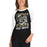 Woman wearing Conroe High School Tigers Unisex 3/4 sleeve Raglan T-shirt 205