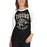 Woman wearing Conroe High School Tigers Unisex 3/4 sleeve Raglan T-shirt 211