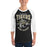 Man wearing Conroe High School Tigers Unisex 3/4 sleeve Raglan T-shirt 211