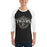 Man wearing Conroe High School Tigers Unisex 3/4 sleeve Raglan T-shirt 213