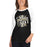 Woman wearing Conroe High School Tigers Unisex 3/4 sleeve Raglan T-shirt 214