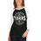 Woman wearing Conroe High School Tigers Unisex 3/4 sleeve Raglan T-shirt 218