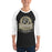 Man wearing Conroe High School Tigers Unisex 3/4 sleeve Raglan T-shirt 219