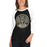 Woman wearing Conroe High School Tigers Unisex 3/4 sleeve Raglan T-shirt 220