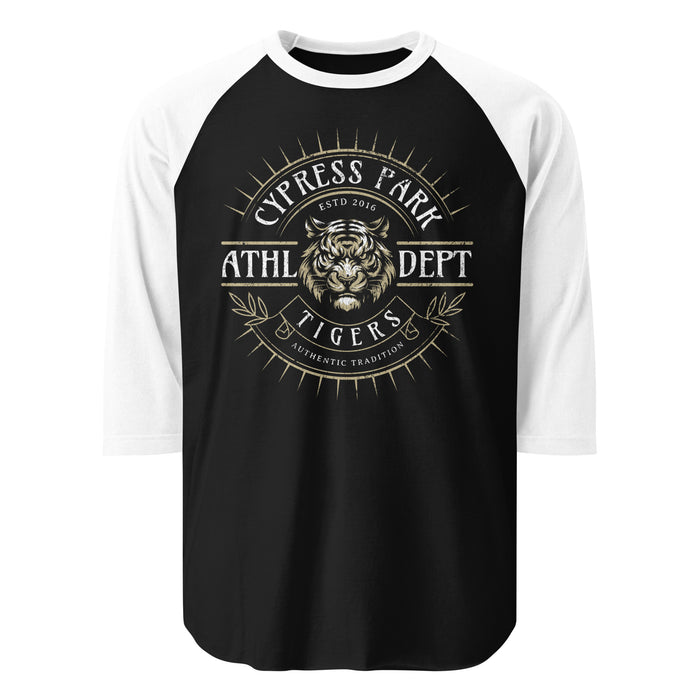 Cypress Park High School Tigers Unisex 3/4 sleeve Raglan T-shirt 201