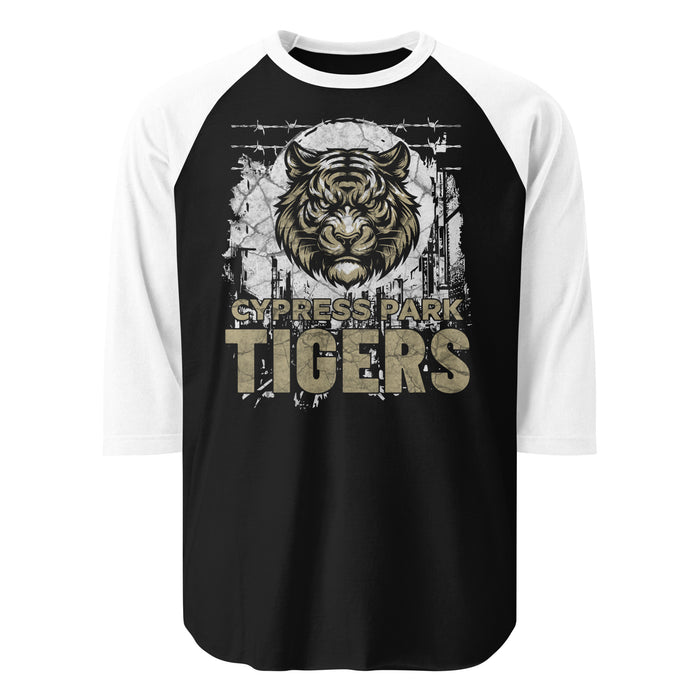 Cypress Park High School Tigers Unisex 3/4 sleeve Raglan T-shirt 202