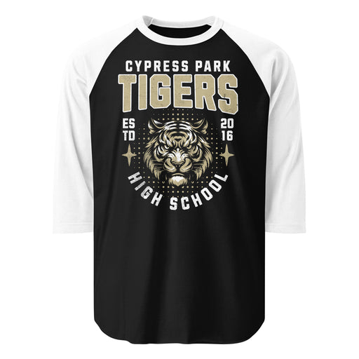 Cypress Park High School Tigers Unisex 3/4 sleeve Raglan T-shirt 204