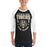 Man wearing Cypress Park High School Tigers Unisex 3/4 sleeve Raglan T-shirt 204