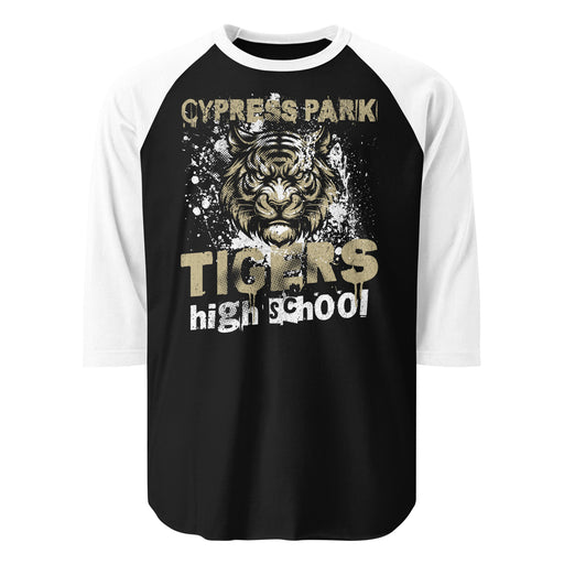 Cypress Park High School Tigers Unisex 3/4 sleeve Raglan T-shirt 205