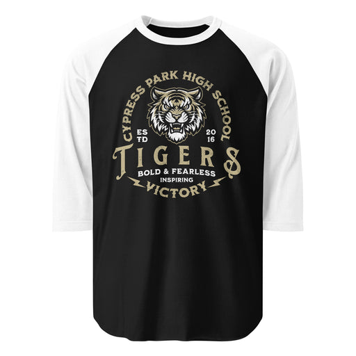 Cypress Park High School Tigers Unisex 3/4 sleeve Raglan T-shirt 206