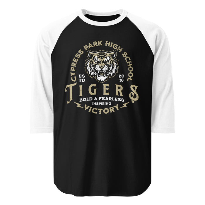 Cypress Park High School Tigers Unisex 3/4 sleeve Raglan T-shirt 206