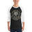 Man wearing Cypress Park High School Tigers Unisex 3/4 sleeve Raglan T-shirt 206