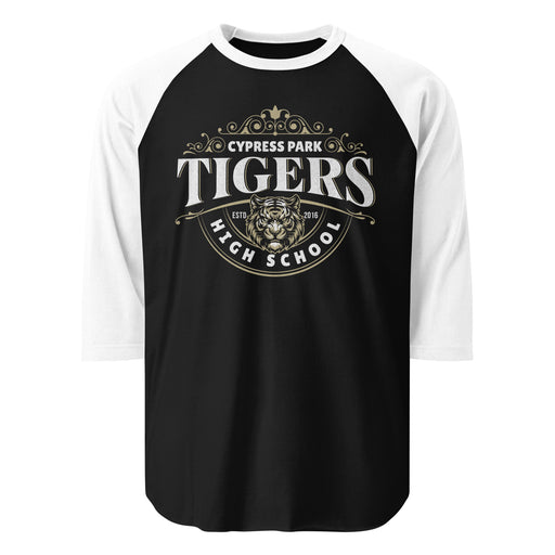 Cypress Park High School Tigers Unisex 3/4 sleeve Raglan T-shirt 211