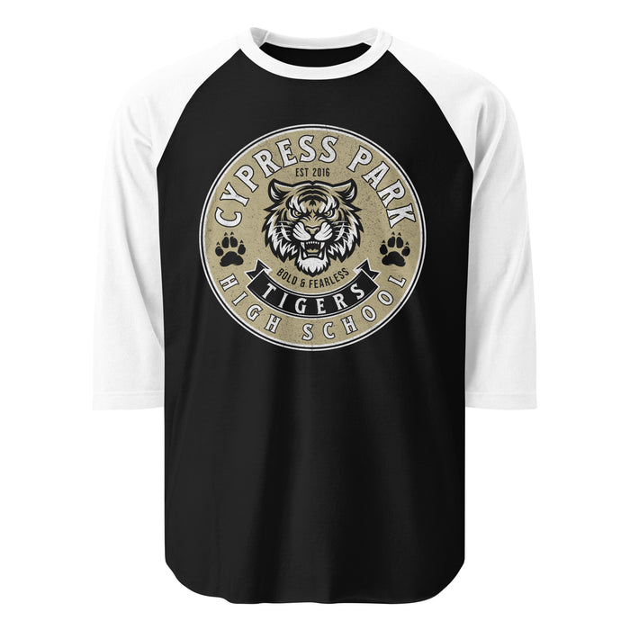 Cypress Park High School Tigers Unisex 3/4 sleeve Raglan T-shirt 215