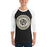 Man wearing Cypress Park High School Tigers Unisex 3/4 sleeve Raglan T-shirt 216