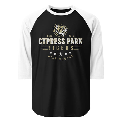 Cypress Park High School Tigers Unisex 3/4 sleeve Raglan T-shirt 217