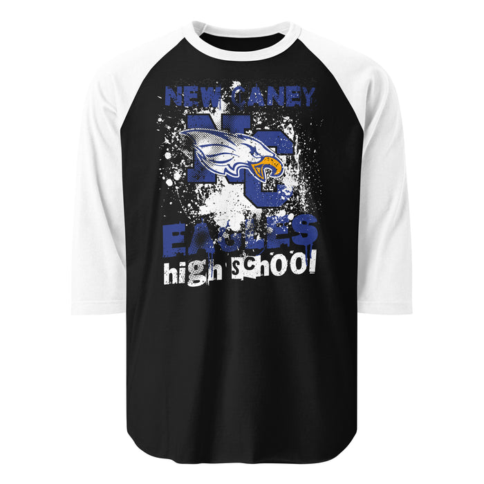 New Caney High School Eagles Unisex 3/4 sleeve Raglan T-shirt 205