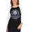 Woman wearing New Caney High School Eagles Unisex 3/4 sleeve Raglan T-shirt 206