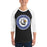 Man wearing New Caney High School Eagles Unisex 3/4 sleeve Raglan T-shirt 216