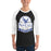 Man wearing New Caney High School Eagles Unisex 3/4 sleeve Raglan T-shirt 219