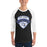 Man wearing New Caney High School Eagles Unisex 3/4 sleeve Raglan T-shirt 224