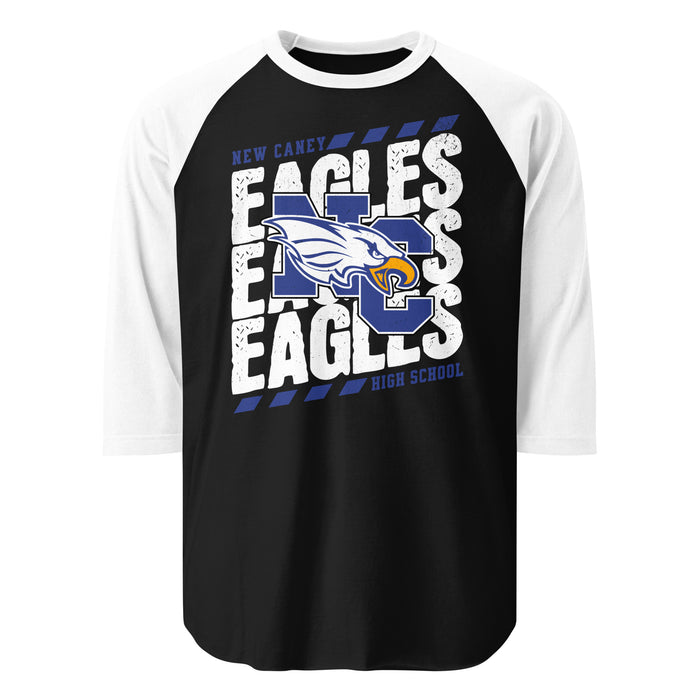 New Caney High School Eagles Unisex 3/4 sleeve Raglan T-shirt 223