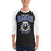 Man wearing New Caney High School Eagles Unisex 3/4 sleeve Raglan T-shirt 224