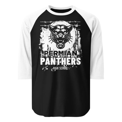 Permian High School Panthers Unisex 3/4 sleeve Raglan T-shirt 205