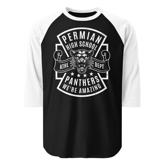 Permian High School Panthers Unisex 3/4 sleeve Raglan T-shirt 207