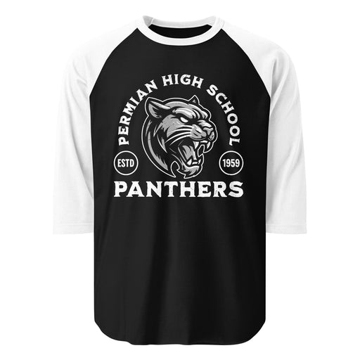 Permian High School Panthers Unisex 3/4 sleeve Raglan T-shirt 208