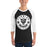 Man wearing Permian High School Panthers Unisex 3/4 sleeve Raglan T-shirt 215