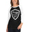 Woman wearing Permian High School Panthers Unisex 3/4 sleeve Raglan T-shirt 225