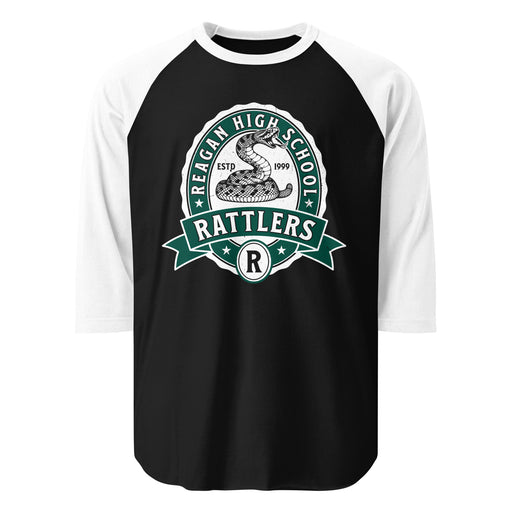 Reagan High School Rattlers Unisex 3/4 sleeve Raglan T-shirt 212