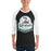 Man wearing Reagan High School Rattlers Unisex 3/4 sleeve Raglan T-shirt 219