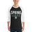 Man wearing Spring High School Lions Unisex 3/4 sleeve Raglan T-shirt 003