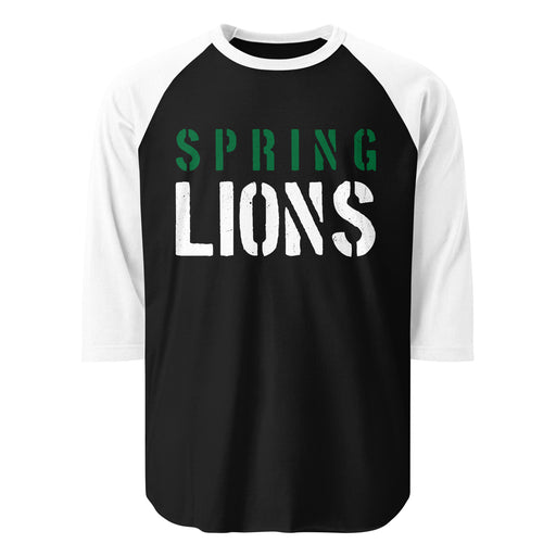 Spring High School Lions Unisex 3/4 sleeve Raglan T-shirt 017