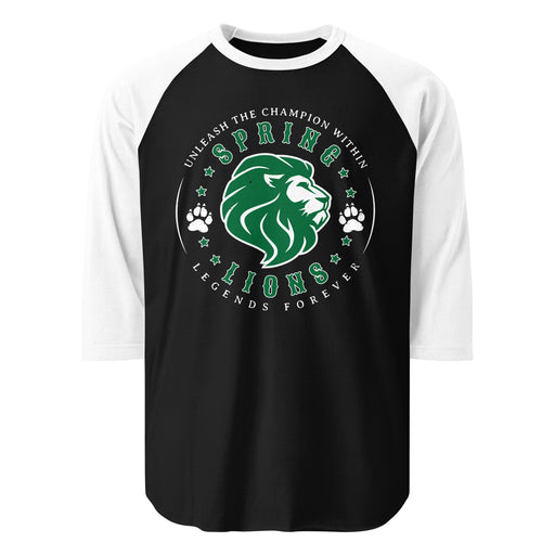 Spring High School Lions Unisex 3/4 sleeve Raglan T-shirt 214